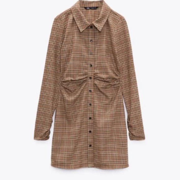 Zara - BNWT Plaid Mini Dress - Picture 2 of 7